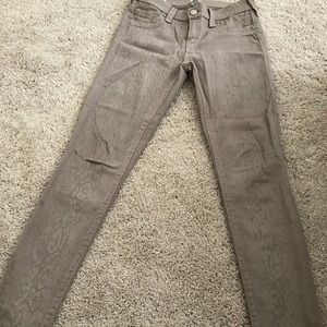 True religion tan skinny jeans